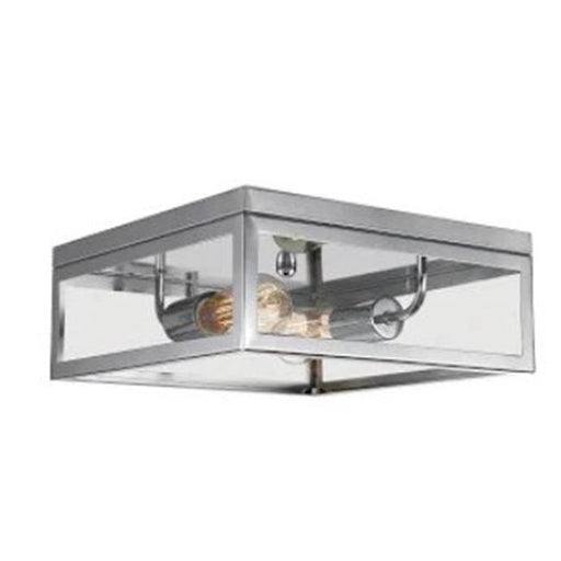 5.12 x 13 in. 60W Memphis Collection 2 Light Chrome Flush Mount Fixture