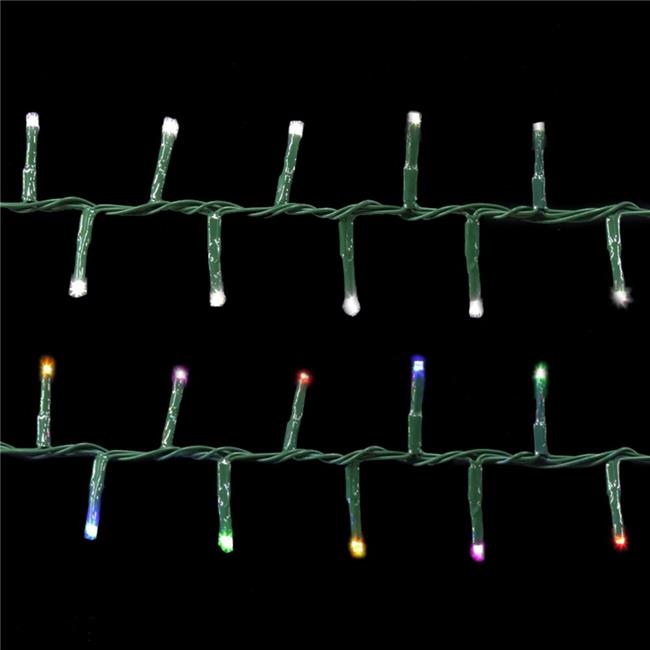Santas Best 251509 Holiday Wonderland 300 Light Starry 4 mm Micro Concave LED Compact String Light Set&#44; Twinkling Warm White
