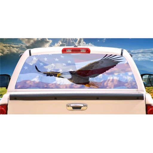 SignMission P-22-Freedom Flyer Freedom Flyer Rear Window Graphic Truck View Thru Vinyl Back Decal