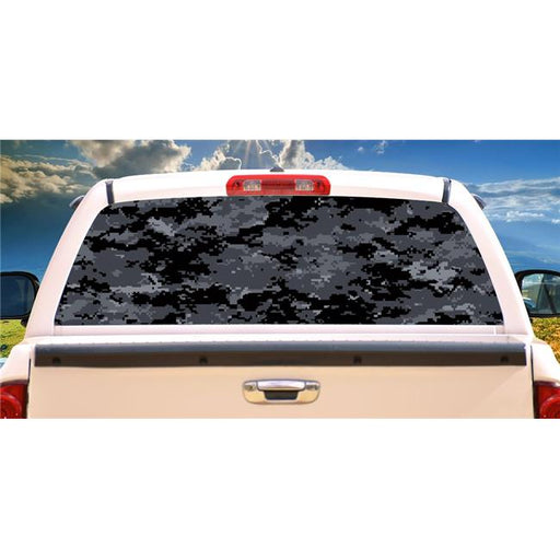 SignMission P-22-Digital Camo Digital Camo Rear Window Graphic Truck View Thru Vinyl Back Decal