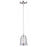60W Toledo Mini Pendant Light Satin Nickel&#44; Clear Blown Glass