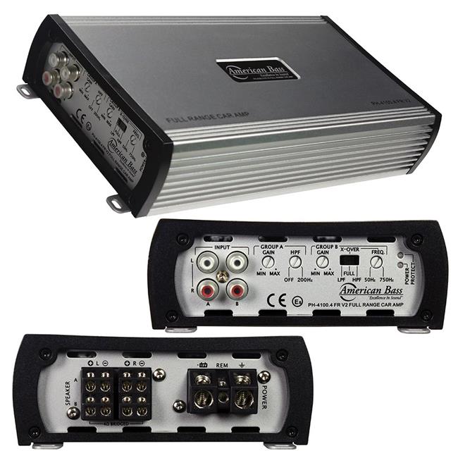 American Bass PH41004FRV2 480 watt 2 Ohm Stable Max Power 4 Channel Amplifier
