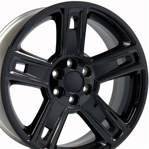 OE Wheels CV74B-22090-6550-24B 22 x 9 in. Wheel Replica&#44; Black for Chevrolet Silverado