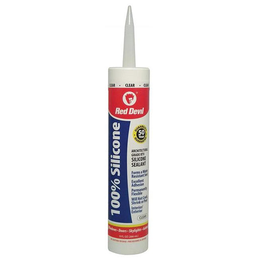 Red Devil 826 Silicone Sealant&#44; Clear - 10.1 oz - Pack of 12
