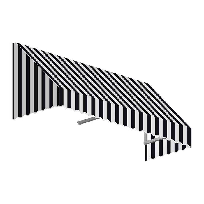 Awntech EF1030-US-3KW 3.38 ft. San Francisco Window & Entry Awning, Black & White - 16 x 30 in.