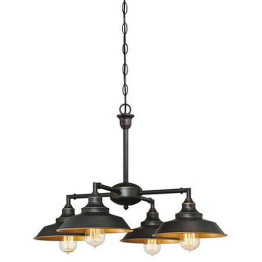 Westinghouse Lighting 6345000 Four Light Indoor Convertible Chandelier with Semi-Flush Ceiling Fixture Oil Rubbed Bronze