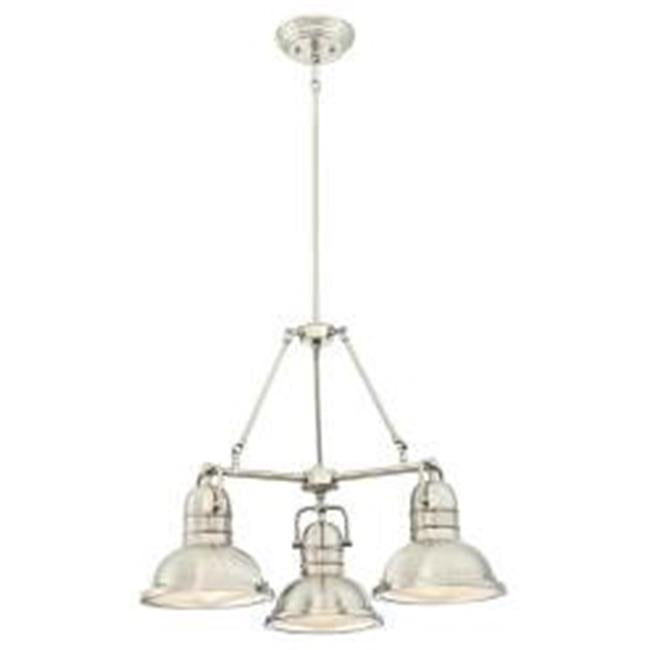 WestinghouseLighting 6333900 3 Light Boswell Indoor Chandelier - Brushed Nickel