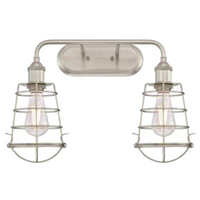 WestinghouseLighting 6336400 2 Light Oliver Indoor Wall Fixture - Brushed Nickel