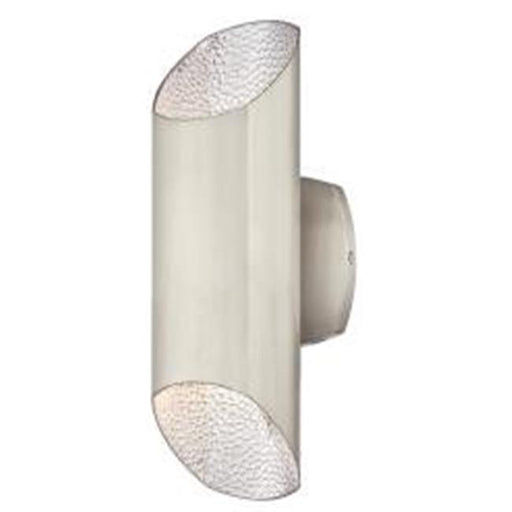 WestinghouseLighting 6348900 2 Light LED Carson Outdoor Wall Fixture&#44; Brushed Nickel - Up & Down Light