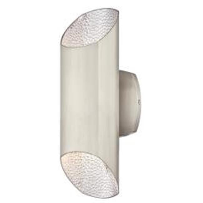 WestinghouseLighting 6348900 2 Light LED Carson Outdoor Wall Fixture&#44; Brushed Nickel - Up & Down Light