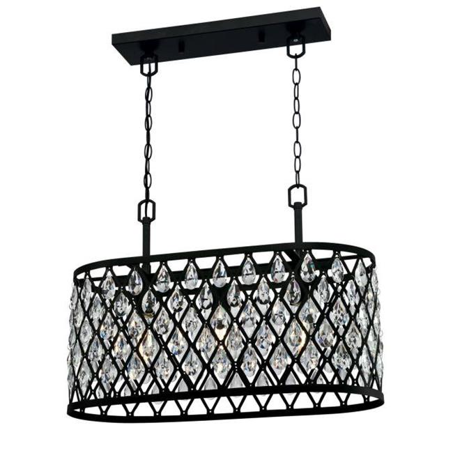 Westinghouse Lighting 6355000 3 Light Chandelier Matte Black Finish with Crystals