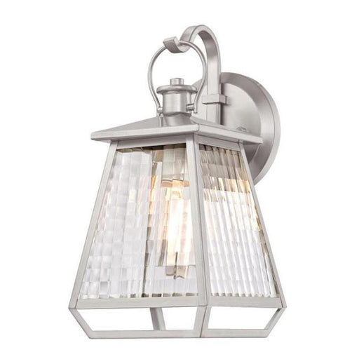 Westinghouse Lighting 6357500 1 Light Wall Fixture with Clear Waffle Glass&#44; Nickel Luster