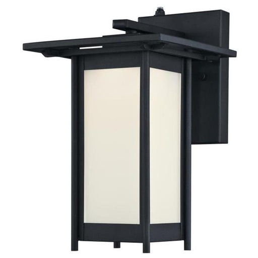 Westinghouse Lighting 6361100 1 Light LED Wall Fixture with Dusk to Dawn Sensor & Frosted Glass&#44; Textured Black