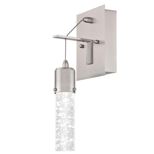 Westinghouse Lighting 6372000 9 watt 1 Light LED Wall Fixture with Bubble Glass - Brushed Nickel