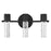Westinghouse Lighting 6372500 22 watt 3 Light LED Wall Fixture with Bubble Glass - Matte Black