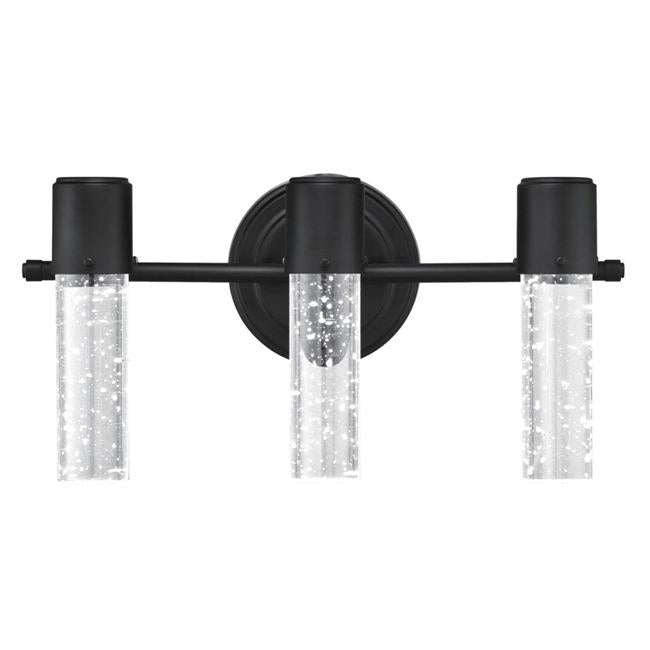 Westinghouse Lighting 6372500 22 watt 3 Light LED Wall Fixture with Bubble Glass - Matte Black