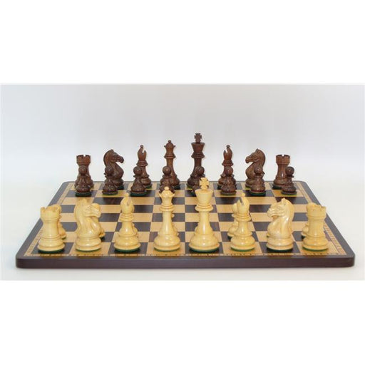 WW Chess 37KPRO-EBM 2 in. sq. Kikkerwood & Boxwood Pro Double Weighted Ebony&#44; Maple Inlaid Frame Board