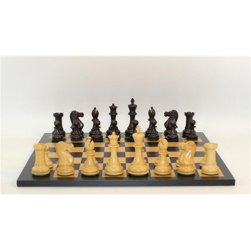 WW Chess 40BNC-BC 2 in. sq. Black & Natural New Classic Double Weighted Beveled Base Black Maple Frame Board