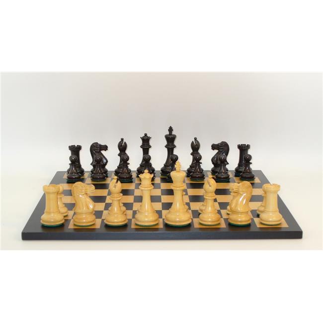 WW Chess 40BNC-BC 2 in. sq. Black & Natural New Classic Double Weighted Beveled Base Black Maple Frame Board