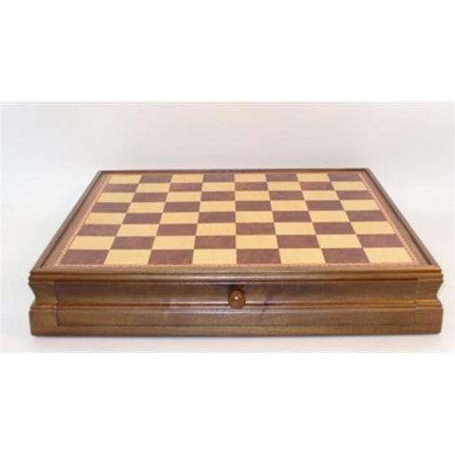 World Wise Imports 50460WMX 18 in. Inlaid Walnut&#44; Maple Chest with Single Drawer Wood Dividers for Men