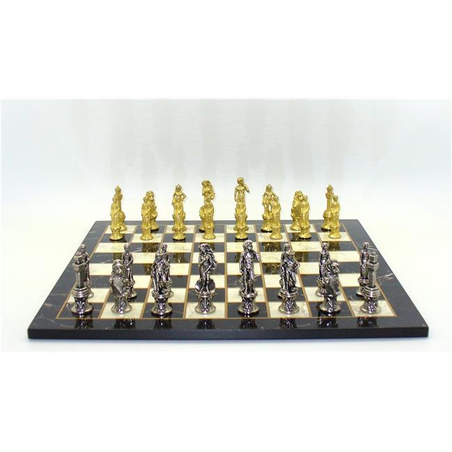Yenigun 99M-717 Florence Men Black Decoupage Chess Board&#44; Black