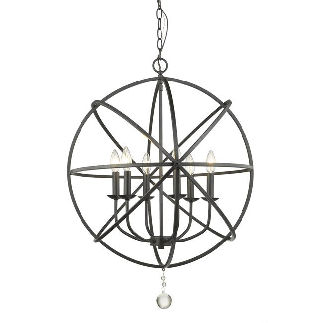 Z Lite 458-24MB 29.62 x 24 in. 6 Light Chandelier&#44; Matte Black