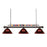 Z Lite 170BRZ-ARBG Shark Billiard 3 Light with Burgundy Acrylic Glass&#44; Bronze - 15 x 14 x 58 in.