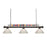 Z Lite 170BRZ-PWH Shark Billiard 3 Light with White Plastic Shade&#44; Bronze - 15 x 14 x 58 in.
