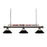 Z Lite 170BRZ-RMB Shark Billiard 3 Light with Clear Ribbed & Matte Black Glass&#44; Bronze - 15 x 14 x 58 in.