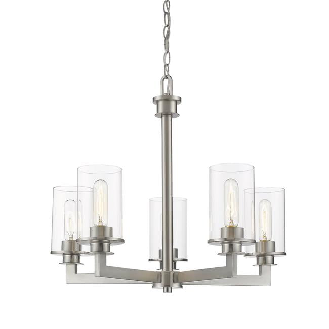 Z Lite 462-5BN 22 x 24 in. Savannah 5 Light Chandelier&#44; Brushed Nickel
