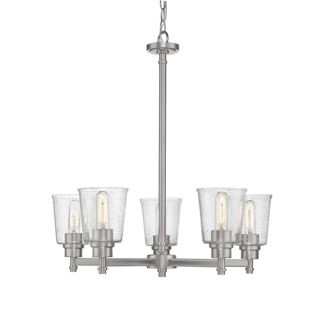 Z Lite 464-5BN 26.5 x 25 in. Bohin 5 Light Chandelier&#44; Brushed Nickel