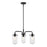 Z-Lite 471-3MB Delaney Transitional 3 Light Chandelier - Matte Black&#44; Clear
