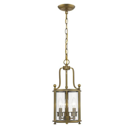 Z-Lite 205-3HB Wyndham Traditional 3 Light Chandelier - Heirloom Brass&#44; Clear
