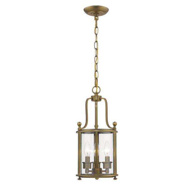 Z-Lite 205-3HB Wyndham Traditional 3 Light Chandelier - Heirloom Brass&#44; Clear