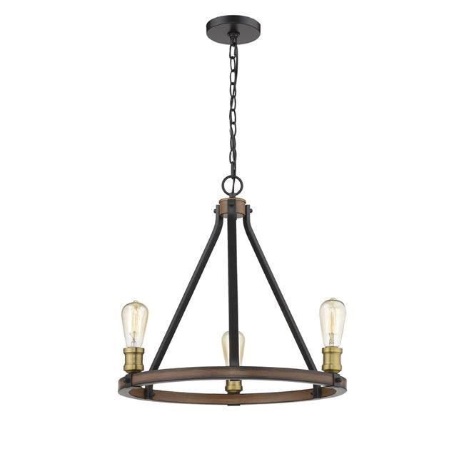 Z-Lite 472-3RM Kirkland Restoration 3 Light Chandelier - Rustic Mahogany