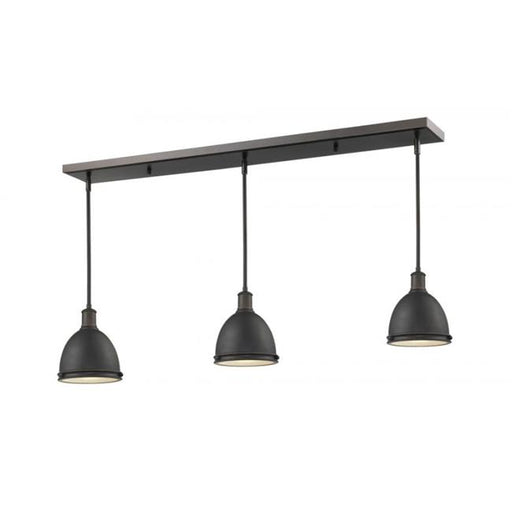 Zlite 709MP-3OB Mason 3 Light Island & Billiard Light in Olde Bronze with Olde Bronze Shade