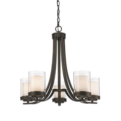 Zlite 426-5-OB 25.25 x 22.25 in. Willow Olde Bronze Chandelier