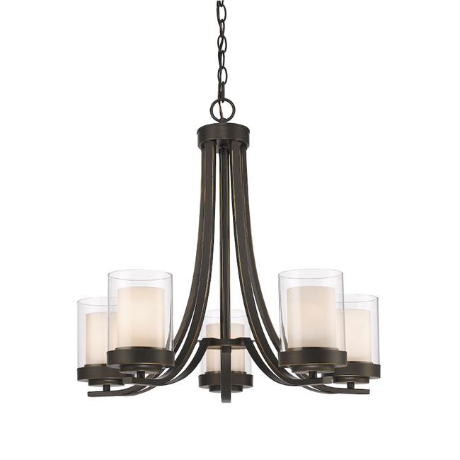 Zlite 426-5-OB 25.25 x 22.25 in. Willow Olde Bronze Chandelier