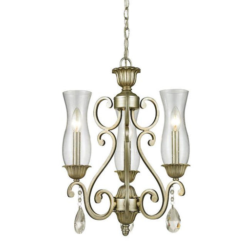 Zlite 720-3-AS 17 x 21.5 in. Melina Antique Silver Chandelier