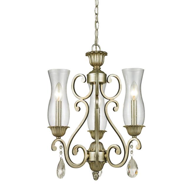 Zlite 720-3-AS 17 x 21.5 in. Melina Antique Silver Chandelier