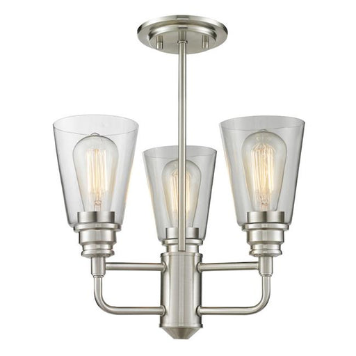 15 x 17.38 in. Annora Brushed Nickel Semi Flush Mount