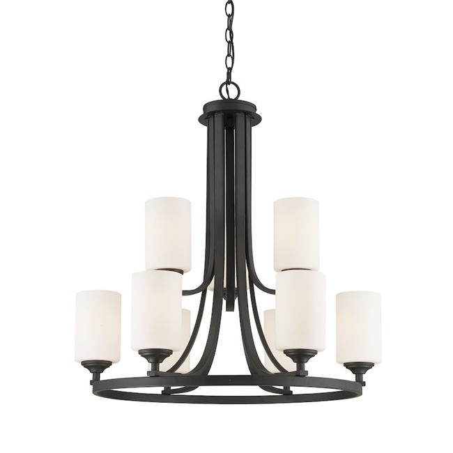 Zlite 435-9BRZ 26.25 x 28.375 in. Bordeaux Bronze Chandelier