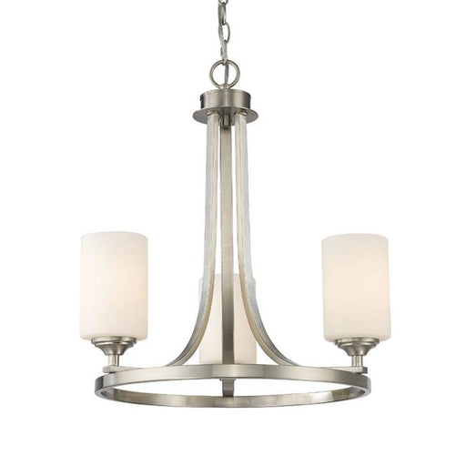 Zlite 435-3BN 19.375 x 21.375 in. Bordeaux Brushed Nickel Chandelier