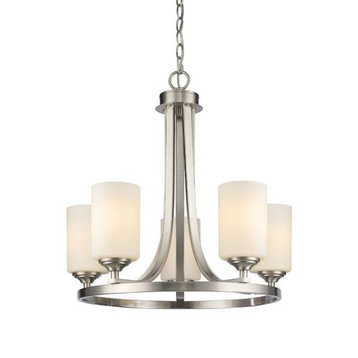Zlite 435-5BN 21.5 x 21.5 in. Bordeaux Brushed Nickel Chandelier