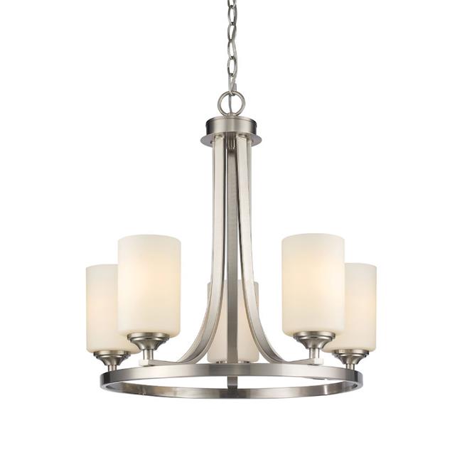 Zlite 435-5BN 21.5 x 21.5 in. Bordeaux Brushed Nickel Chandelier