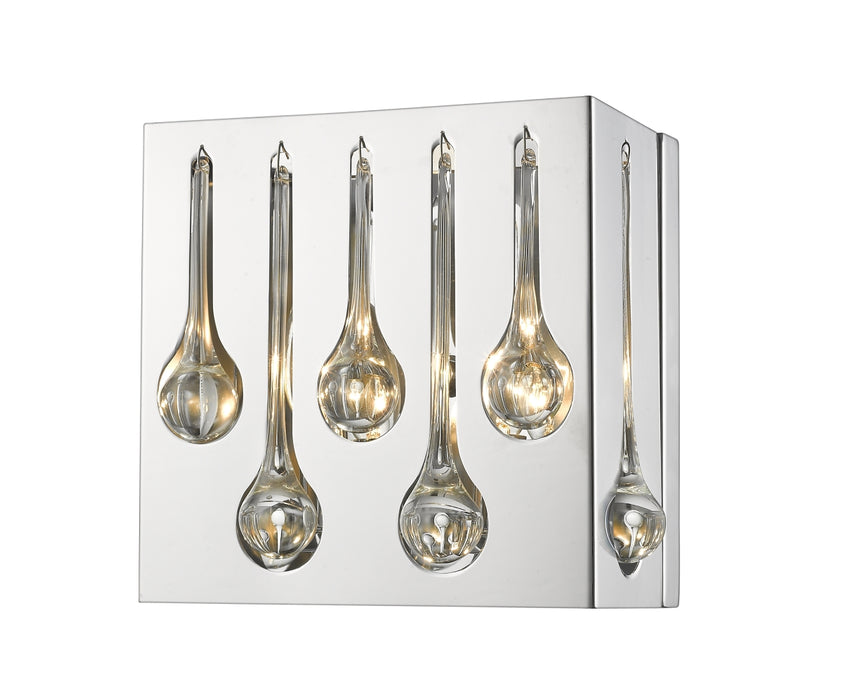 Z Lite 453SQ2S-CH 9 x 9 x 4.5 in. 2 Light Wall Sconce, Chrome