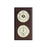 Bey-Berk International WS211 Brass Quartz Clock Barometer &amp; Thermometer with Hygrometer - Mahogany