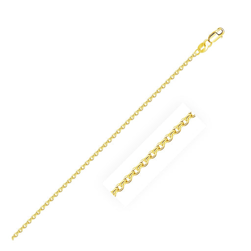 14k Yellow Gold Cable Link Chain&#44; 1.4 mm - Size 16 in.