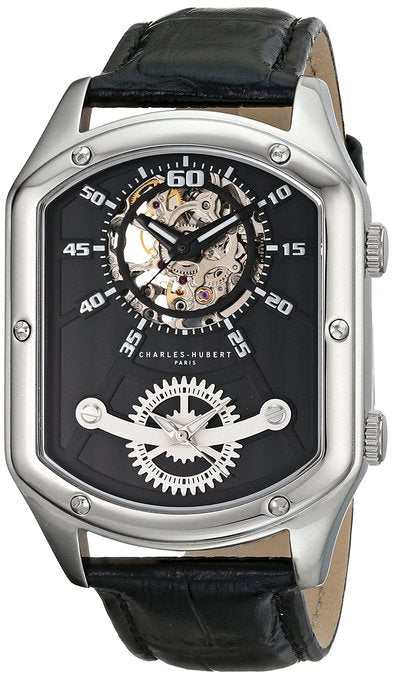 Men&apos;s Stainless Steel Dual Time Mechanical and Quartz Watch