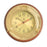 Bey-Berk International SQ500 Brass Porthole Quartz Clock on Dark Cherry Wood